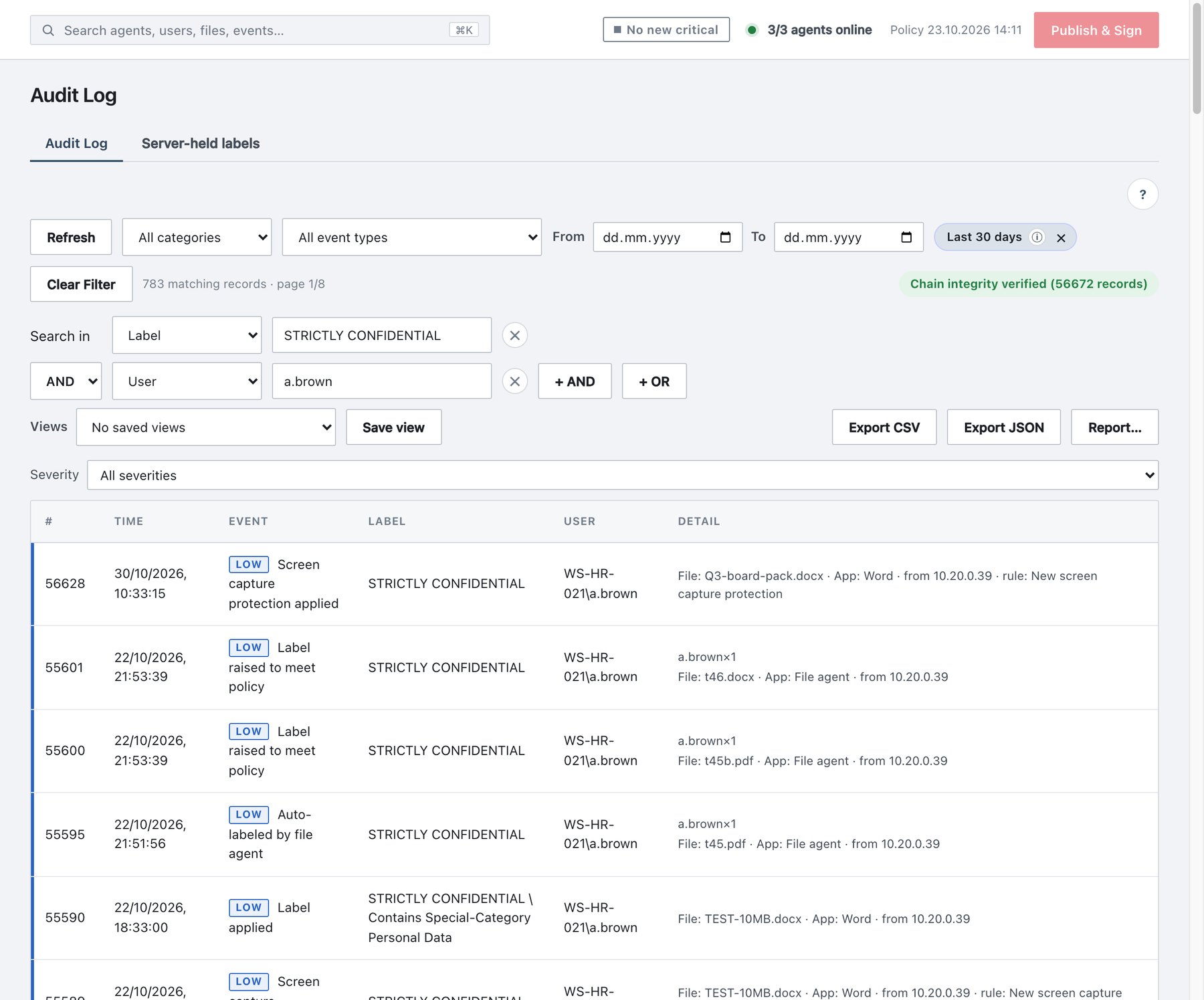 Search with two conditions joined by AND.