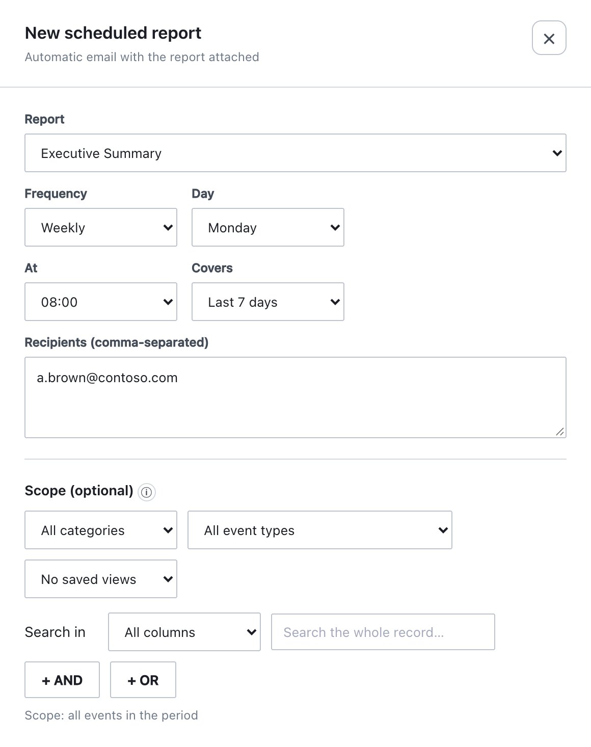 New scheduled report.